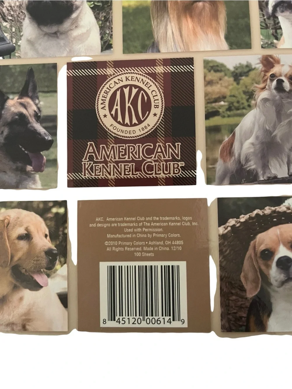 AKC American Kennel Club Lined NoteBook Journal Dog Breeds Canine 2010 Unused